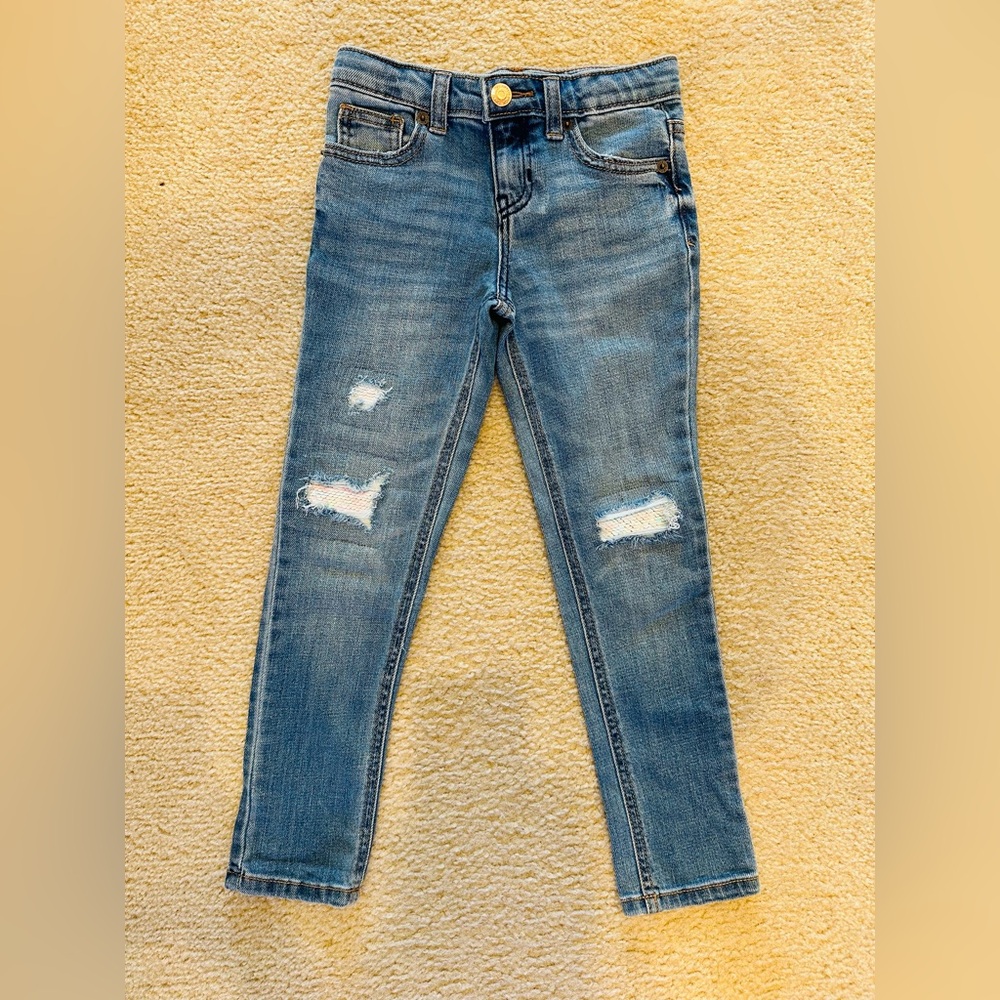 NWOT Cat & Jack Sparkle patch skinny jeans size 5